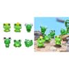 Set of 6 Cute Cartoon Tiny Frog Figure Decors DIY Craft for Indoor Dollhouse Outdoor Garden Miniatures Accessory