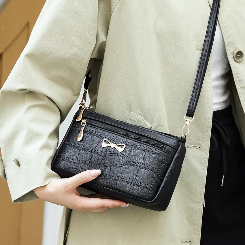 Women's Bag Versatile New Crossbody Bag High End Underarm Bag Simple Bow Large Capacity Shoulder Bag