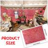 35 Pcs Miniature Dollhouse Wallpaper Self-Adhesive Mini Diy Floorboards Wall Paper Real Life Diy Decoration For Dollhouse