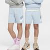 Nike Letter Print Elastic Waist Casual Kids Shorts Kids Shorts Light-Armory-Blue White Gray-Slate FD2997-440