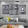 Metal Body Portrait Decoration Mural Romanticism Poster Canvas Painting and Living Room Wall Art Prints for Modern Home Decor No Frame