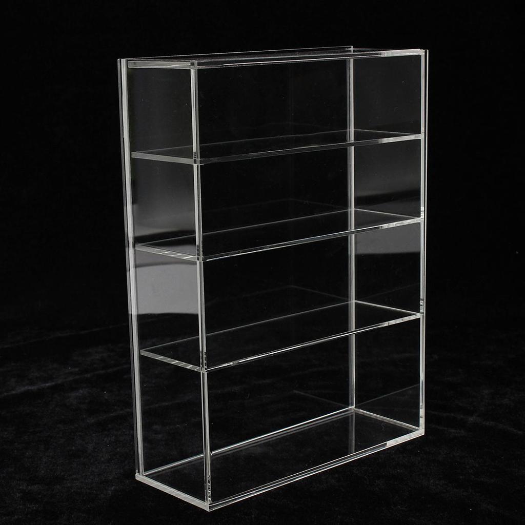 Transparent Four-layer Acrylic Display Box Show Case Sliding Door For Mini Perfume Bottle Storage
