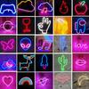 Led Neon Light Signs Cloud Neon Sign Wall Lamp Decor Birthday Gift Neon Lamp for Room Home Party Wedding Decoration