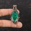 Faceted Zambian Emerald Pendant Copper Wire Wrapped Gemstone Pendant Handmade Pendant Copper Designer Jewelry Gift For Her Wire Wrap Jewelry