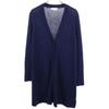 Mackintosh Wool Long Sleeve V-neck Long Knit Cardigan 38 Navy Blue Women Used