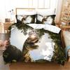 3pcs Bedding Sets 3d Dinosaur World Tyrannosaurus Rex Kids Child Microfiber Polyester Bed Duvet Cover Set And 2pcs Pillow Cover