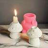 Mushroom Candle Holder Silicone Mold DIY Cement Gypsum Pouring Epoxy Mold For Car Aromatherapy Mould Home Ornament Wholesale