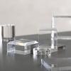 Tsukushi Science Acrylic Blocks, 50x50x20mm, 5 Pieces, Beveled Base, Cube, Display Stand, Square, Clear, Exhibition Base, E50-50-20*5