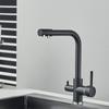 Kitchen Sink Faucet Pull Down 2 Handle 3 In 1 Water Filter Faucet