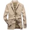 Spring and Autumn New Casual Suit Men's Fashion Urban Youth Pure Cotton Washed Suit Collar Jacket