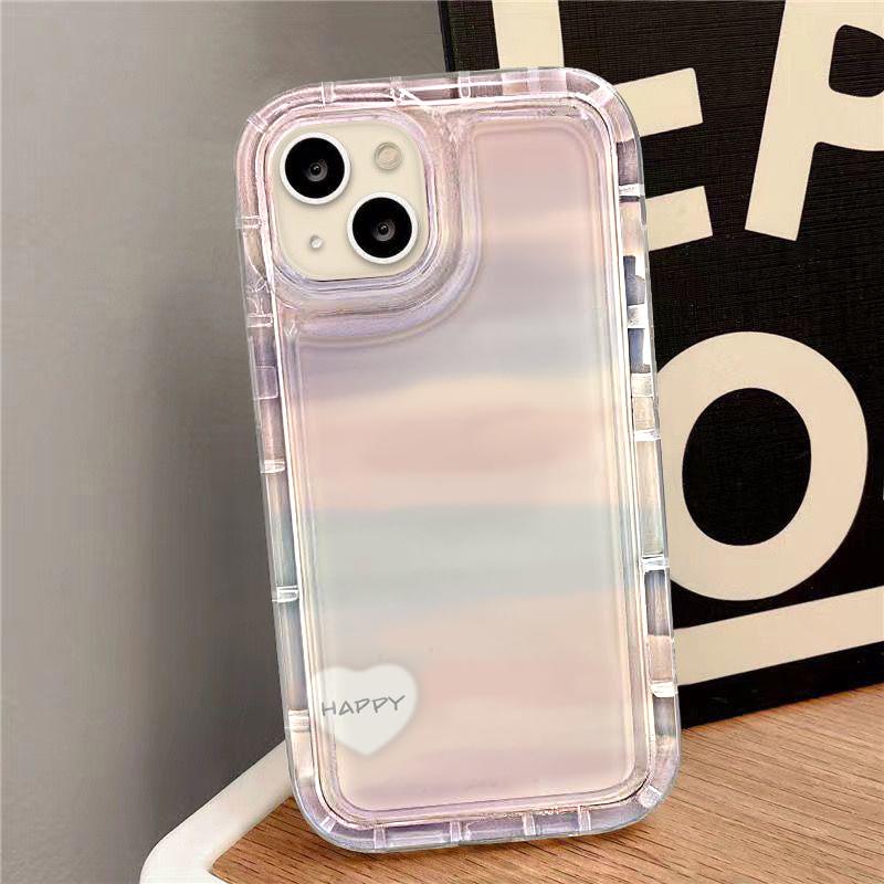 Purple Wash Painting Clear Phone Case For Iphone 13 11 12 14 Pro Max Xsmax X Xr 6 6s 7 8 Plus Se 2020 2022 Shockproof Back Cover