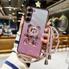 Quicksand Bear Holder Lanyard Glitter Phone Case For Infinix Hot 40 40i 30 30i 20 12 11S 11 10 9 Play NFC Zero 30 Bracket Cover