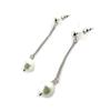 [N6282] - Silver Ivory 'Perla' Designer Earrings
