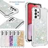 3D Clear Bling Glitter Liquid Quicksand Sequins Love Heart Stars Bumper Phone Case For Samsung Galaxy A13 S22 Soft Silicone Shockproof TPU Back Cover