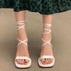 Fashion Super-high Heel Open Toe Women's Sandals Beach Strappy Roman Style Ladies Shoes Luxury Summer The Best Trending Pvc Vip Footwear