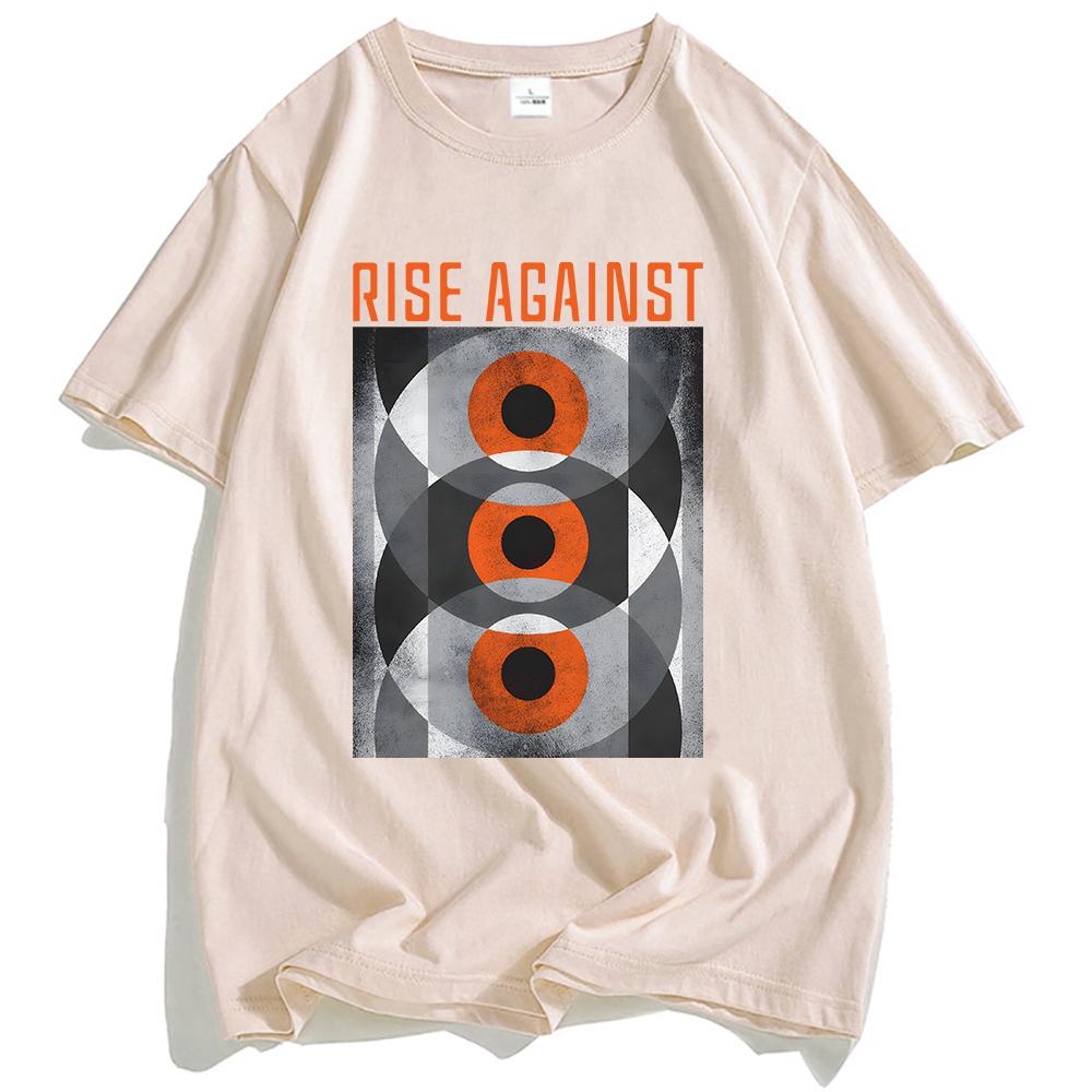 Marble Eyes T-Shirt RISE AGAINST Ricochet Laser Tshirts Cotton Unisex Streetwear Hip Hop Loose Summer Men T Shirt Print Clothing