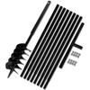 VidaXL Soil Auger with Handle 150 Mm and 9 M Extension Tube Steel