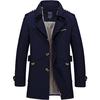 Autumn and Winter Business Casual Men's Cotton Long-sleeved Windbreaker Jacket
