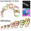 10Pcs Hot Stainless Steel Galvanized Fastener Fuel Oil Line Water Hose Pipe Tube Clamp Spring Clips