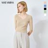 She S miSS Slim Ribbed V Neck Knit SSkpoo22100