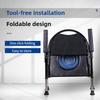 Portable Toilet Chair Household High Backrest Pregnant Woman Shower Chair Elderly Disabled Foldable Care Toilet Seat