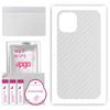 apgo Protective Skin Sticker for the Back Compatible with Apple iPhone 12 Mini, Wrap Film, Foil, Vinyl - Pattern Transparent Carbon