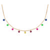 [R4114] - Gold-Plated 'Sissi' Multicolor Gold Necklace - 4 Mm