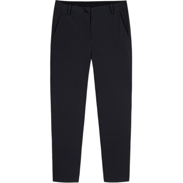 Anta Champion All-Weather Series Solid Color Mid-Rise Comfortable Breathable Straight Leg Casual Pants Women Bottoms Black 162430513-2