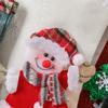 Linen Christmas Stocking Fence Christmas Gift Bag Christmas Tree Ornament Candy Bag Ornament