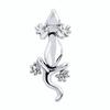 Pendant Top Hawaiian Jewelry Gecko Lizard Silver 925 Men's Women's Sp01-0013