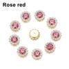 Apparel Sewing Sparkling Flower-shaped Clothes Decoration Rhinestone Buttons Crystal Glass Stone