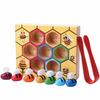 Montessori Wooden Worm Catching Game: Educational Role Play & Color Recognition Toy for Kindergarten