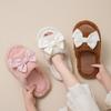 Bow Open Cotton Slippers Warm Fluffy Slippers Home Plush Slippers