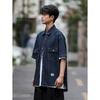 Japanese Retro Fashion Brand Summer Loose Denim Short Sleeved Shirt Artistic Youth Workwear Shirt Men'S And Women'S Layered Jacket