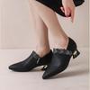 Fashion Women Exquisite High Heel Shoes Casual Breathable Pumps Pointed Toe Thick Heels Fashion Female Dress Shoes Elegant Footwear