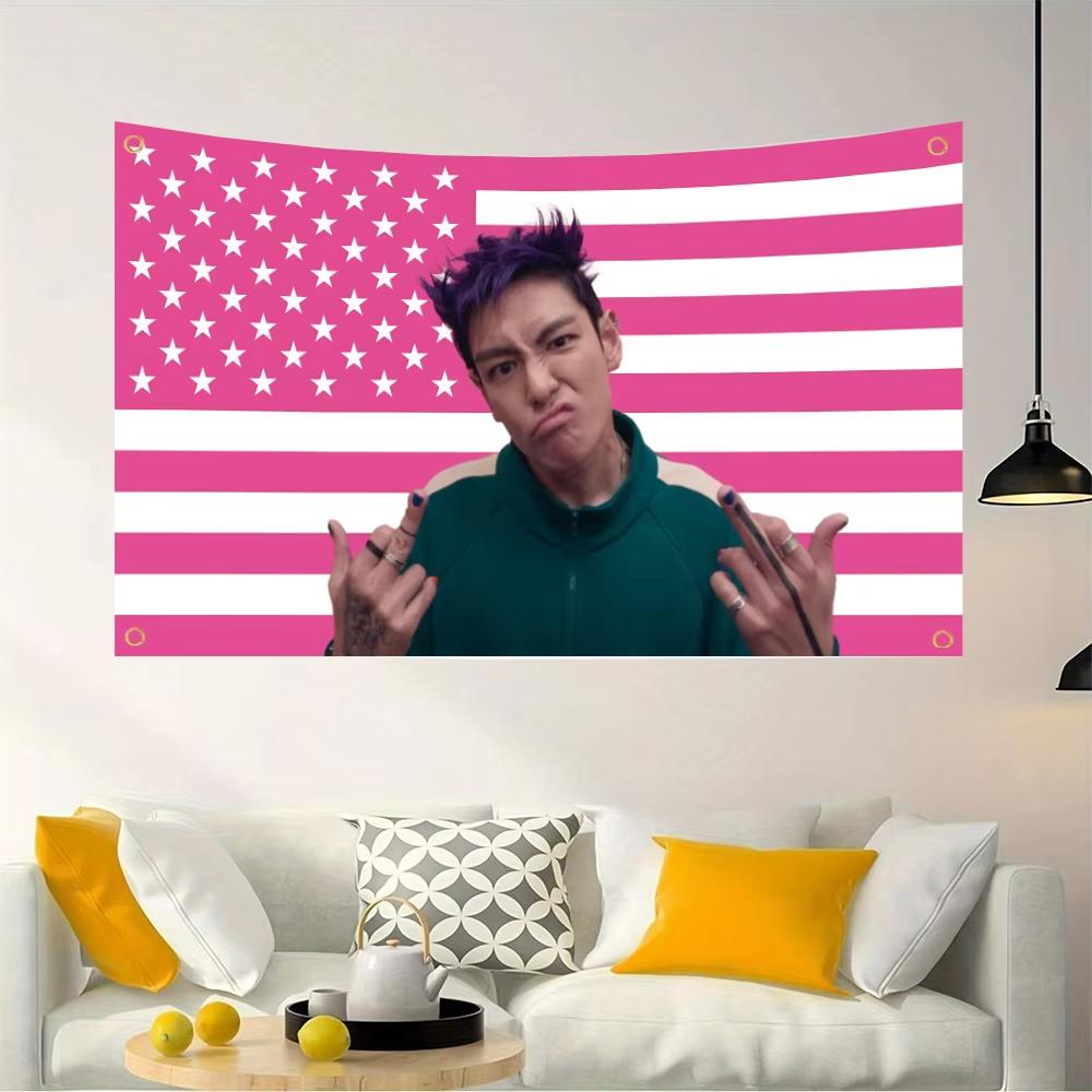 American Flag Pop Singer Choi Seung Hyun Tapestry or Flag Polyester Printed Outdoor for Decoration American Wall Decoration Flag
