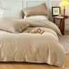 100% Washed Cotton Duvet Cover 2/3Piece Luxury Soft Bedding Set with Buttons Closure Solid Color Comforter Cover With Pillowcase