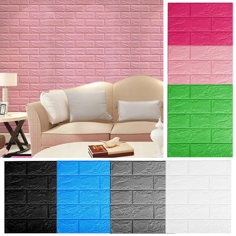 10/20 Piece Self Adhesive Wall Stickers for Home Decor Muticolor DIY Waterproof Foam Wallpaper Living Room Kitchen TV Background Tools for Decorating