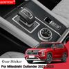 Car Interior Sticker For Mitsubishi Outlander 2022 2023 Car Gear Panel Sticker Gear Box Protective Film Carbon Black Accessories