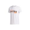 Graphic Print Crew Neck Training T-shirt Men Tops White FT8832