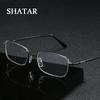 Shatar New Crystal Glass Lens Reading Glasses Men For Women Metal Frame High Quality Anti-Fatigue Clarity Prescription Glasses