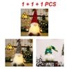 1/2/3pc Christmas Glow Dwarf Doll Christmas Faceless Dwarf Plush Elf Christmas Tree Pendant Nightlight New Year Party Decoration