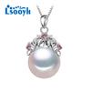 Natural Freshwater Pearl Neckalce Fashion Cubic Zirconia Red Crystal Pendant Necklaces For Women
