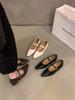 Flat Bottom Black Pointed Mary Jane Single Shoes Women'S Shoes Spring French Versatile Temperament Evening Shoes