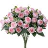 Ornament Simulation Plants Leaves Floral Arrangement Artificial Eucalyptus Rose Lifelike Flowers
