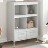 VidaXL High Buffet, Cabinet with Legs and Compartments, Storage Furniture, Living Room Organizer, White 843107