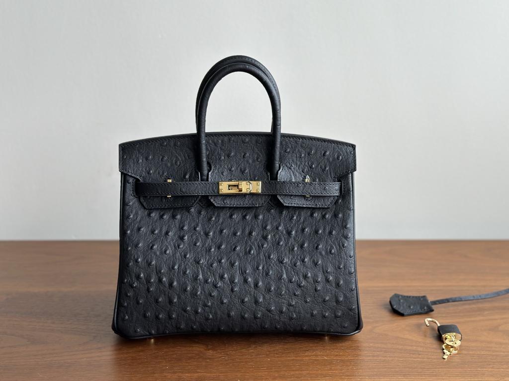 Platinum Lining Version Ostrich Pattern Cowhide Upgrade Style Fashion Large Capacity Womens Handbag