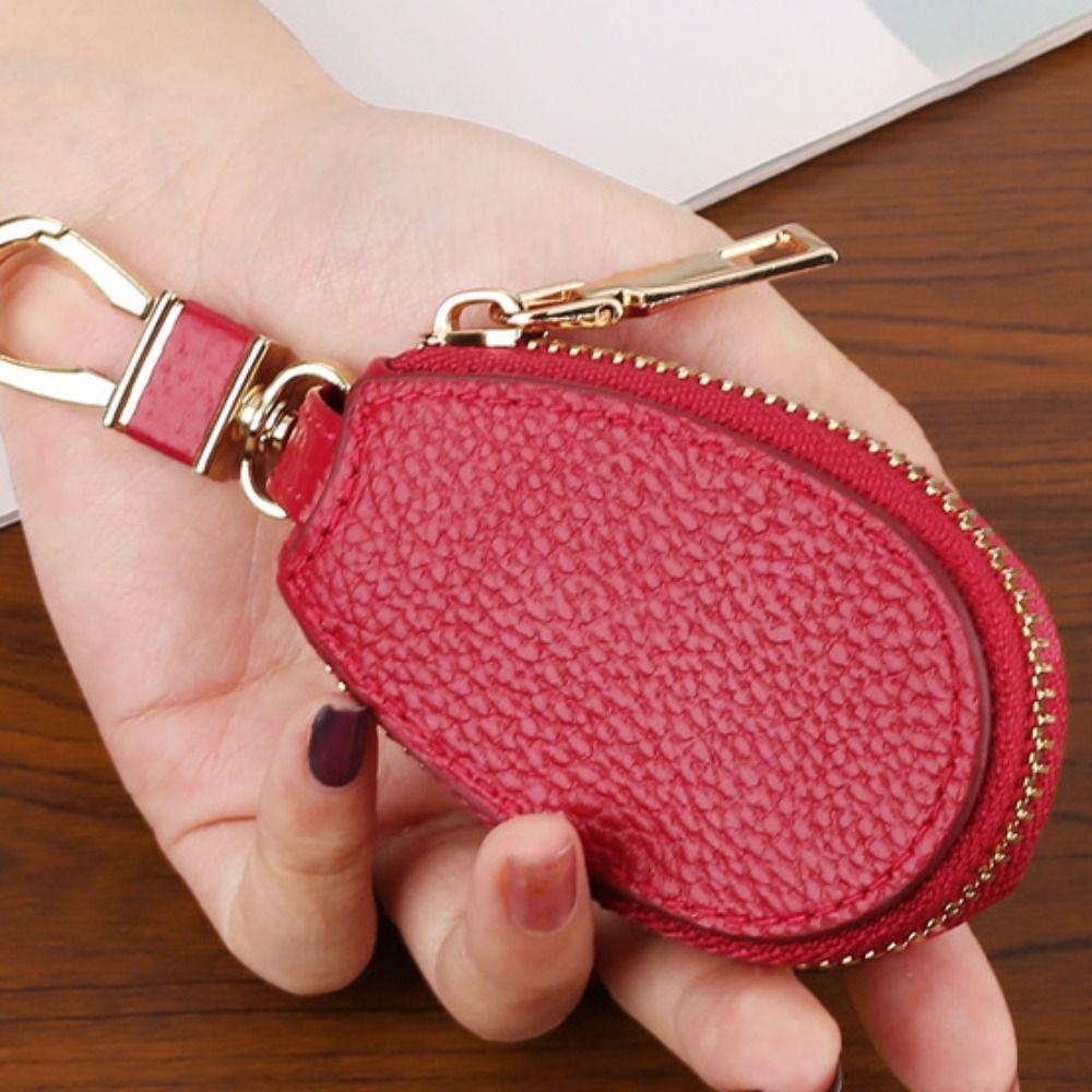 Hook Car Key Bags Zipper Coin Purse Durable Keychain Holder Men Women