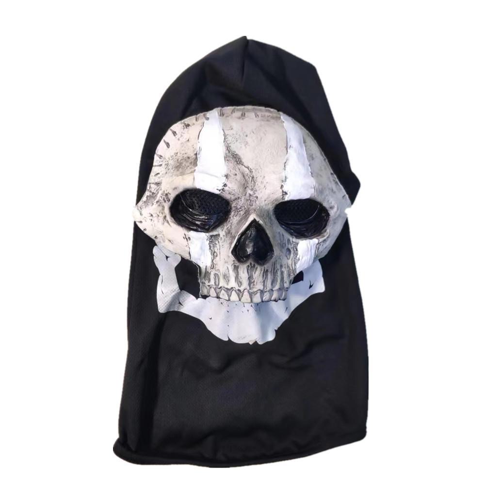Call of Duty Warzone Ghost Skull Face Mask - Black Cloth Head Cover
