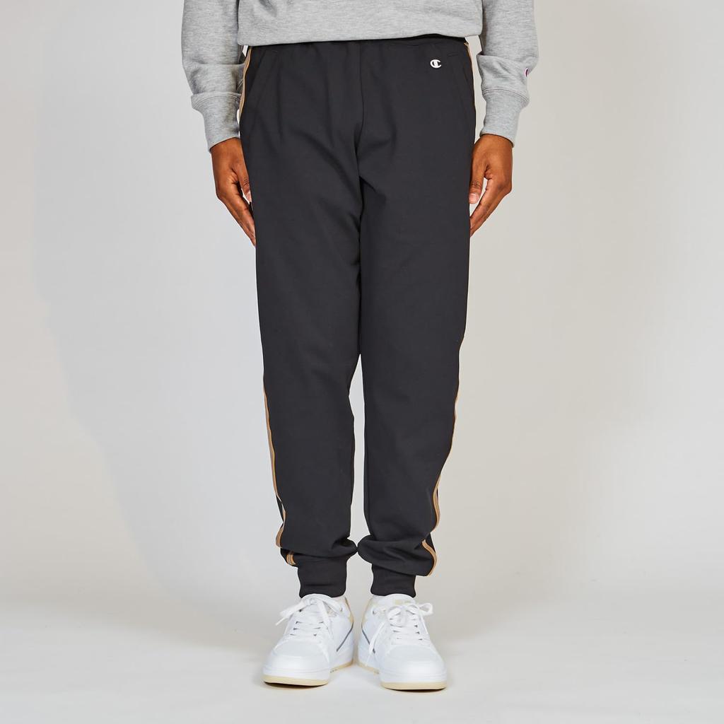 Long Pants Stretch Quick Dry One Point Logo Embroidery Basic Sports Black [Champion] C3-ASF01 Men's